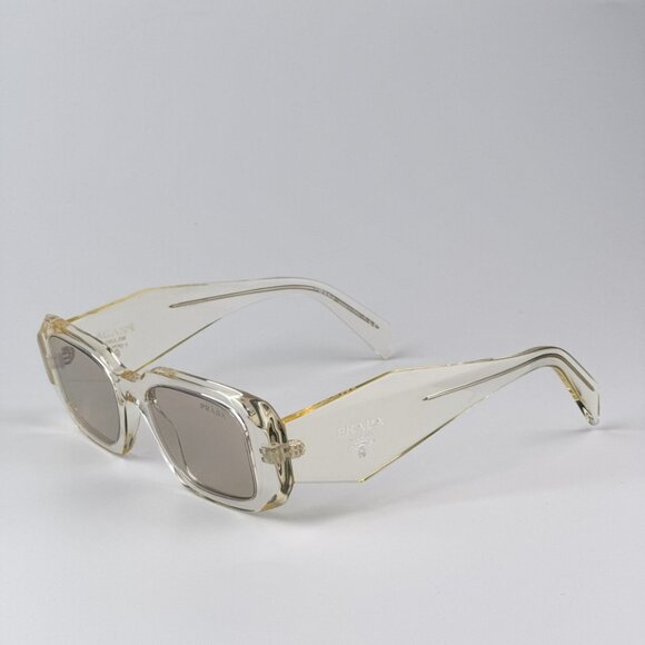 Prada PR17WS 19X30N BRAND NEW Sunglasses Transparent Internal Rectangle Unisex - Picture 1 of 7